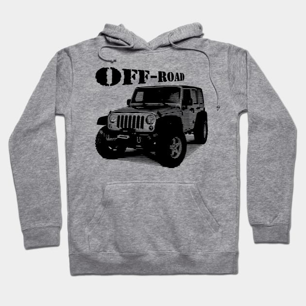 Jeep off road, Jeep Wrangler 4x4 Hoodie by hottehue